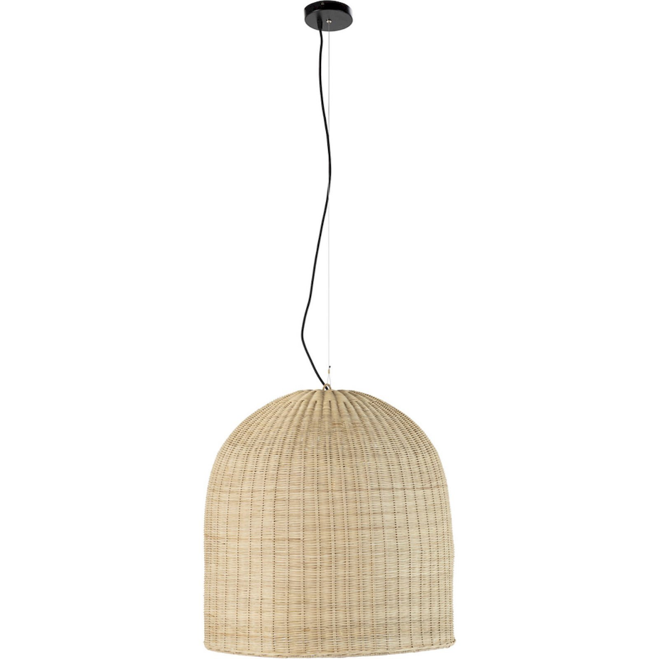 Suspension ronde en rotin pour intérieur