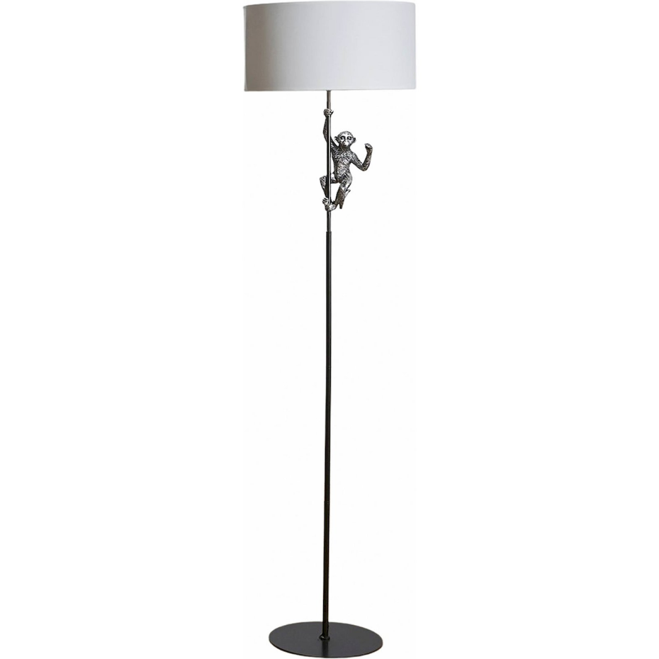 Lampadaire design singe en résine et métal rond