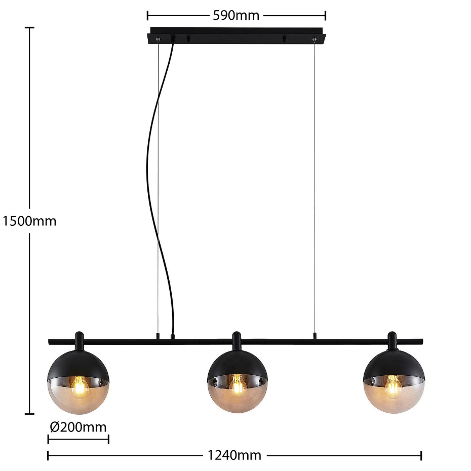 Suspension en verre design, Dustian