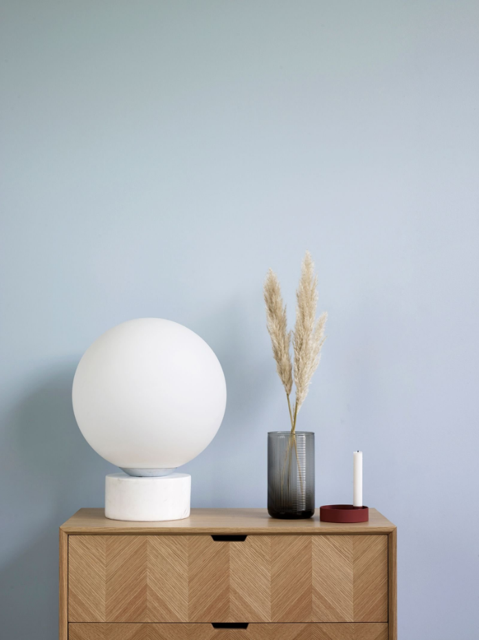 Lampe sur pied en verre et marbre SPHERE