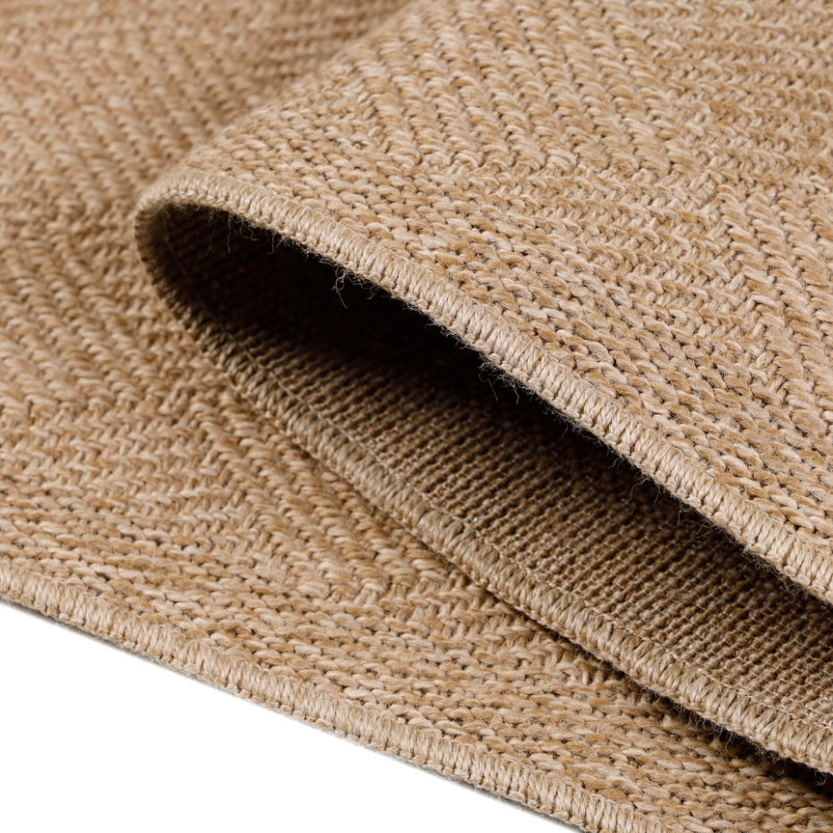 Tapis intérieur extérieur aspect jute chevron DHAKA