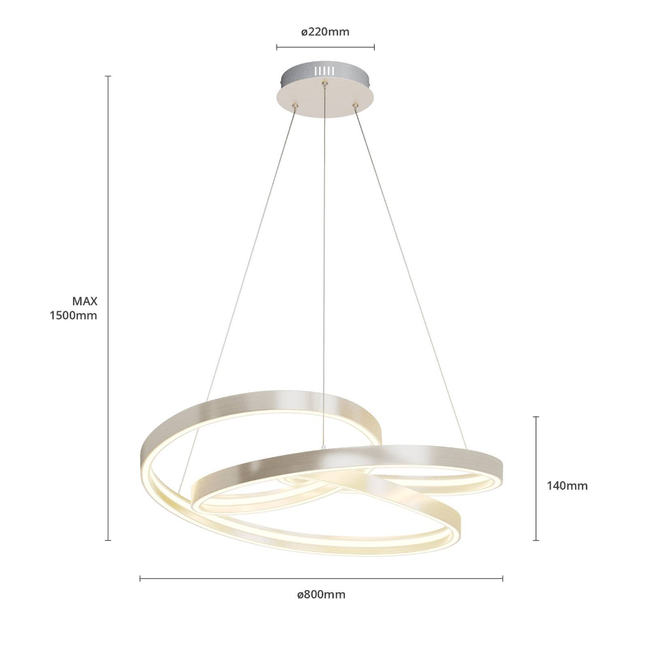Suspension en aluminium moderneLED, Gunbritt