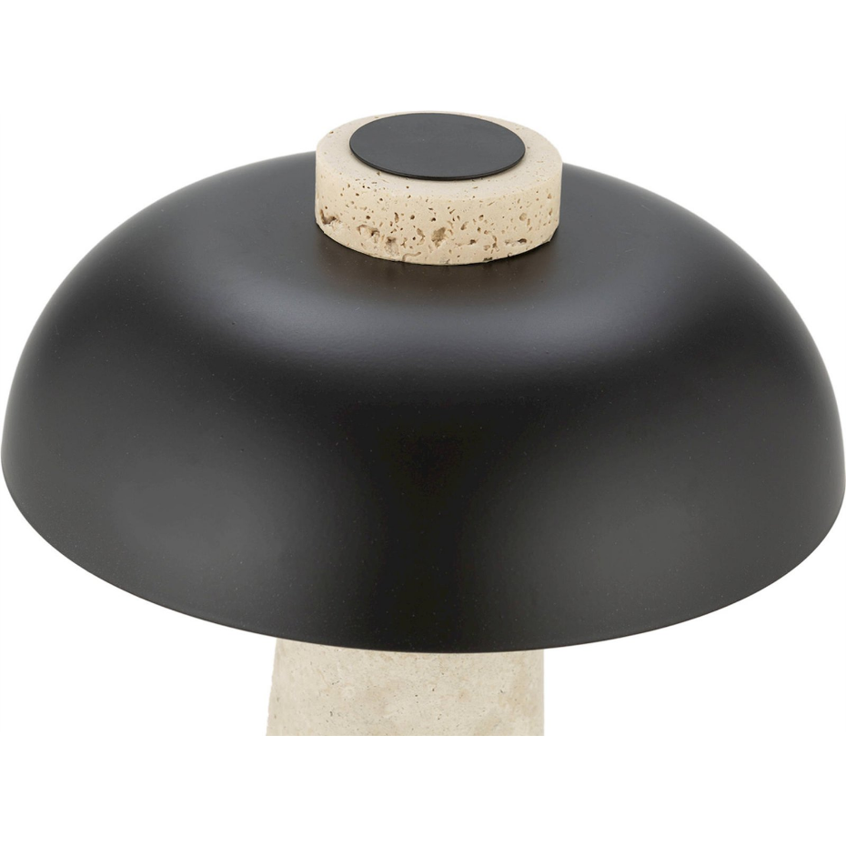 Lampe de table en marbre et métal forme organique