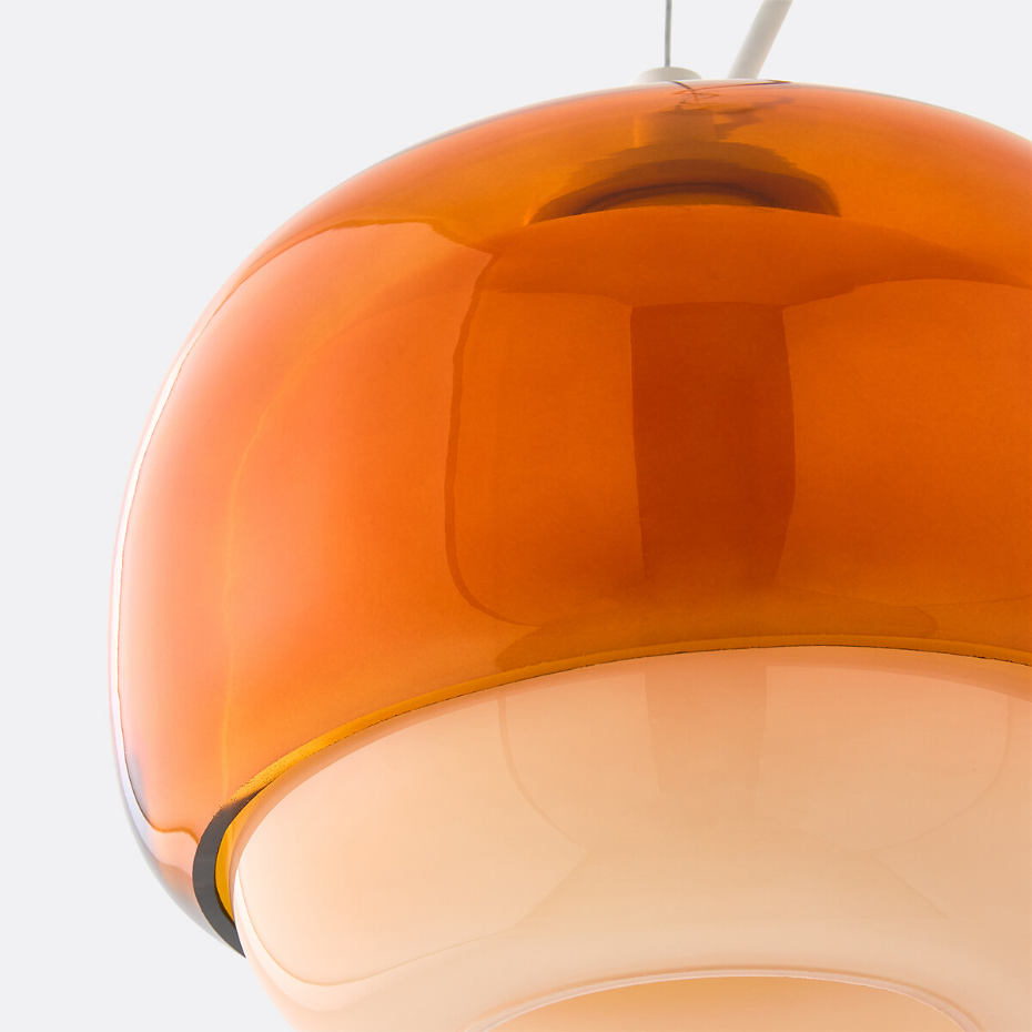Suspension en verre coloré Ø21,5 cm, Kinoko
