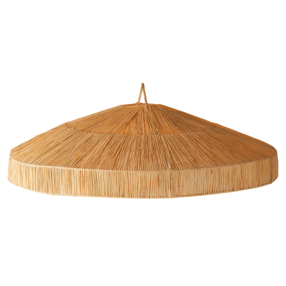 Abat-jour parasol raphia Japandi