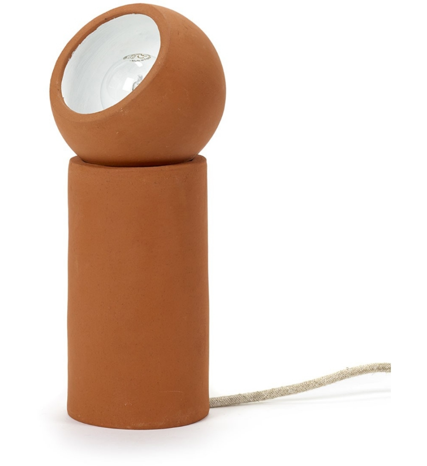 Lampe À Poser Terra Terre Cuite Brique H29 Cm