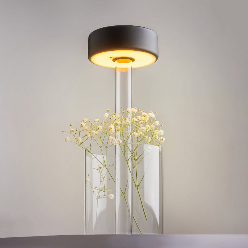 Lampe d'appoint sans fil avec vase ALMA