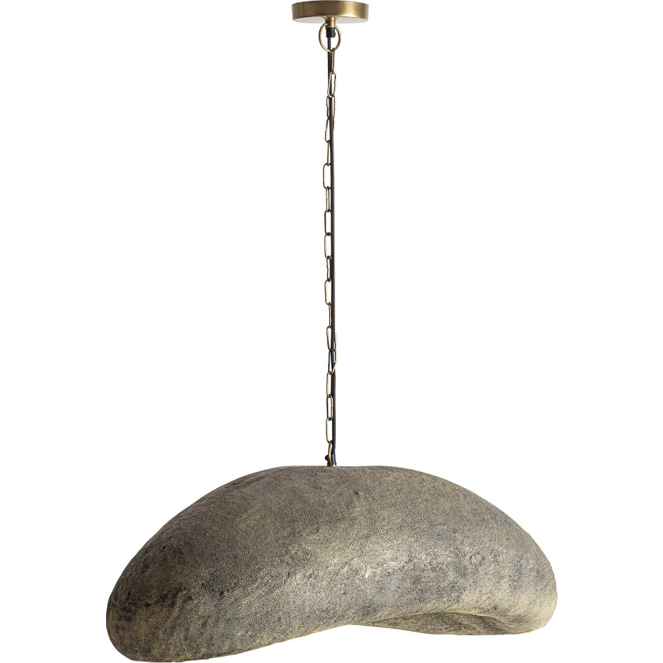 Lustre contemporain en ciment et jute