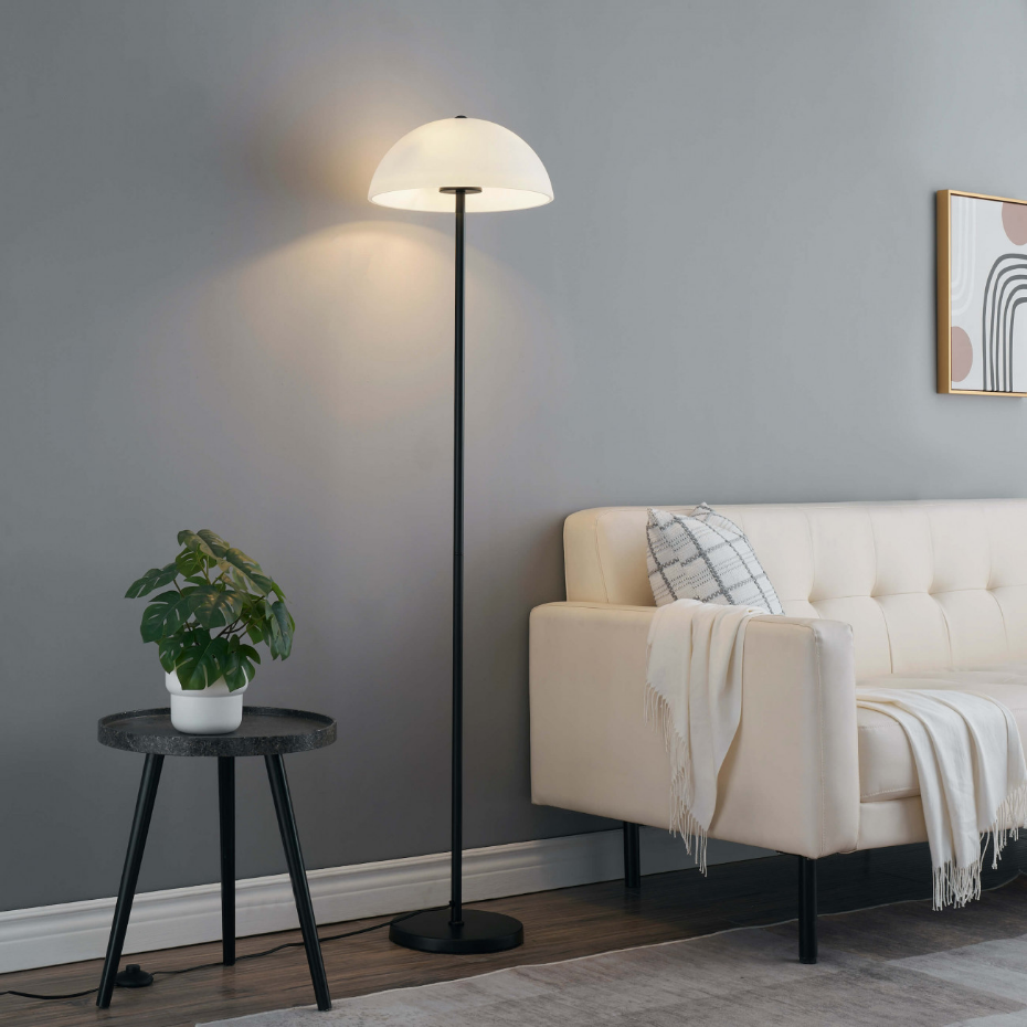 Lampadaire moderne à cloche en verre - MELITO