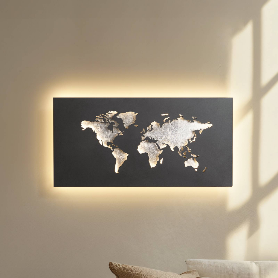 Applique en métal moderneLED, World