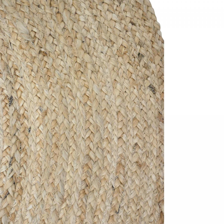 Tapis rond fait à la main en jute motif uni SUNNY