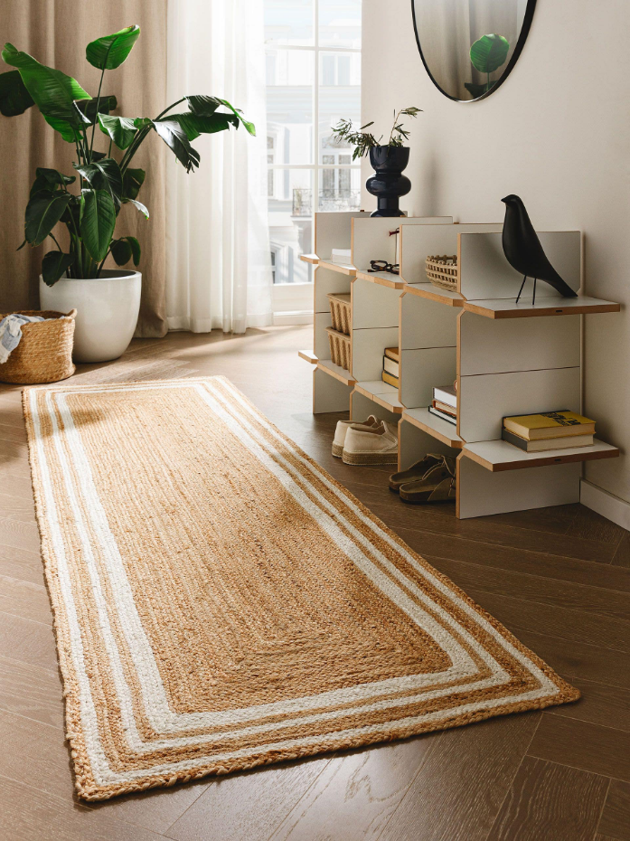 Tapis de jute tissé main JUTTA