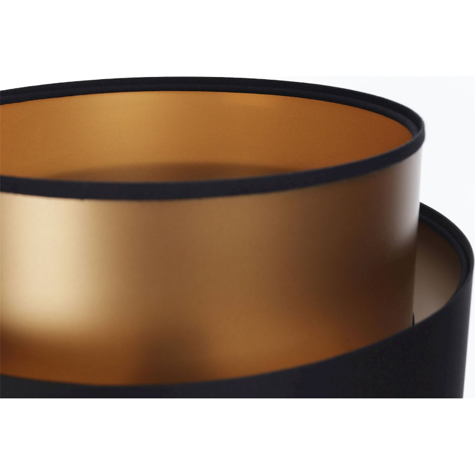 Lampe à poser ronde en PVC effet cuivre intérieur brillant Duo ellegant
