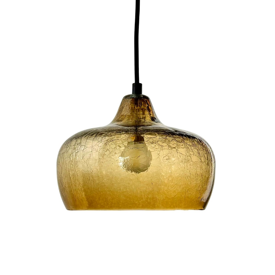 Suspension en verre soufflé craquelé, IRIS