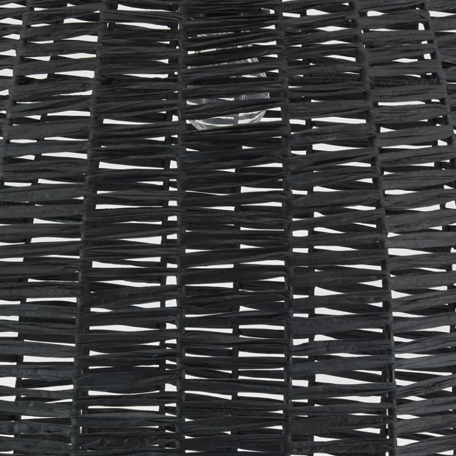 Suspension en métal et papier noir Petit modèle