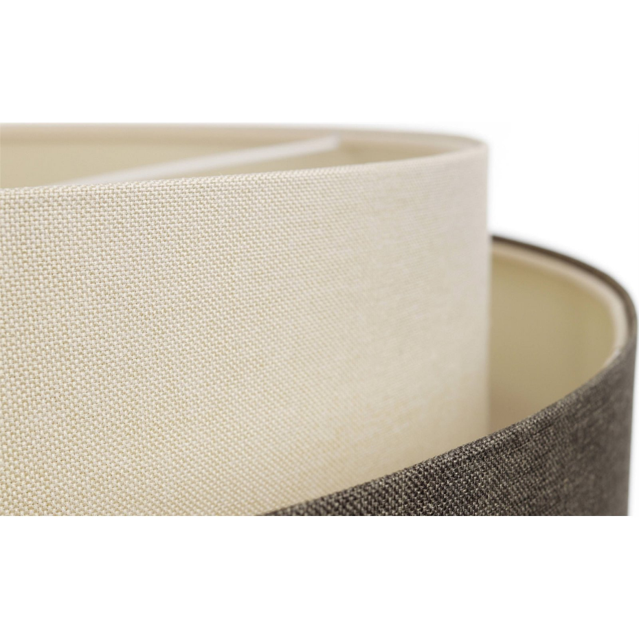 Suspension ronde en tissu et rotin Boho Elegant