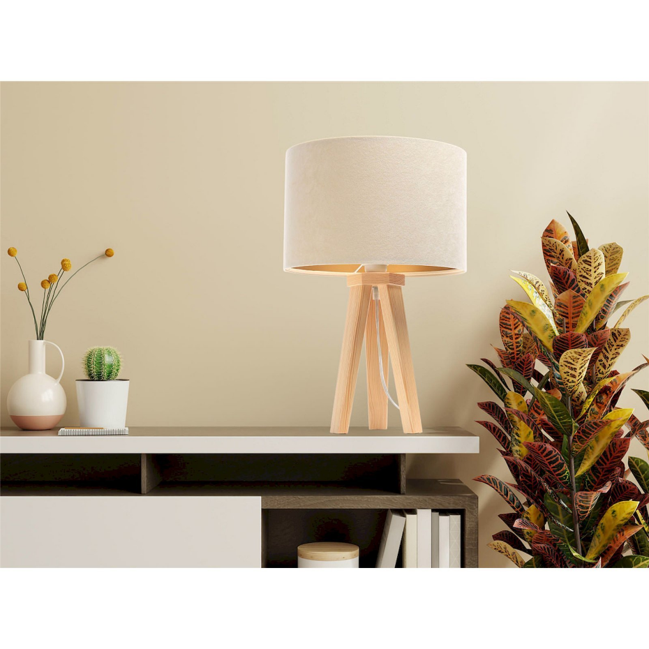 Lampe de chevet en bois Glamour