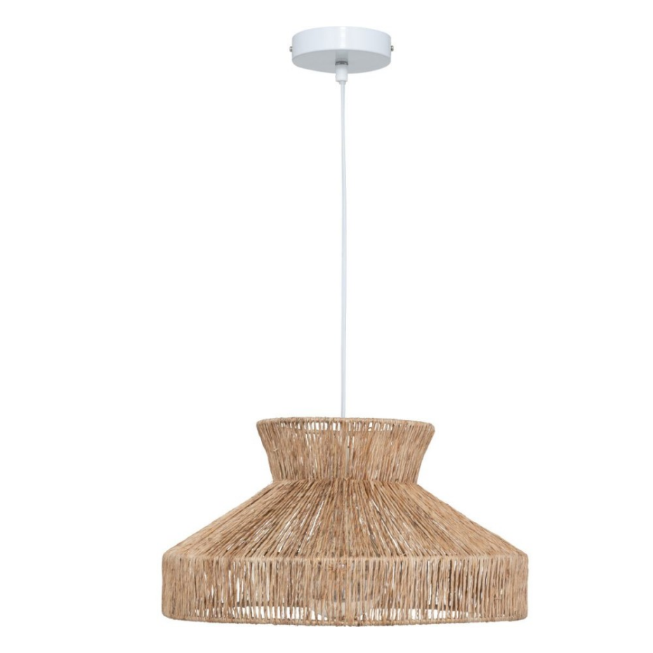 Suspension diamètre 38  en métal et jute