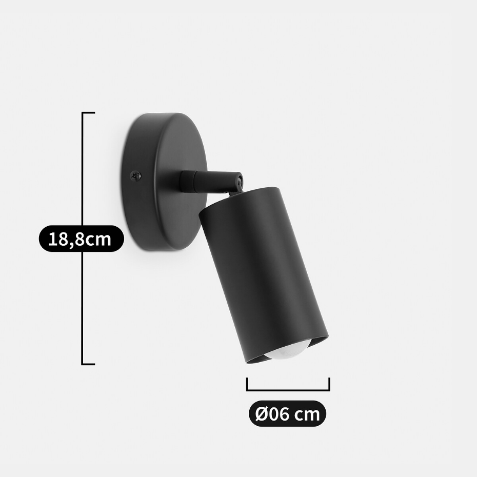 Applique spot orientable en métal fer, Projoto