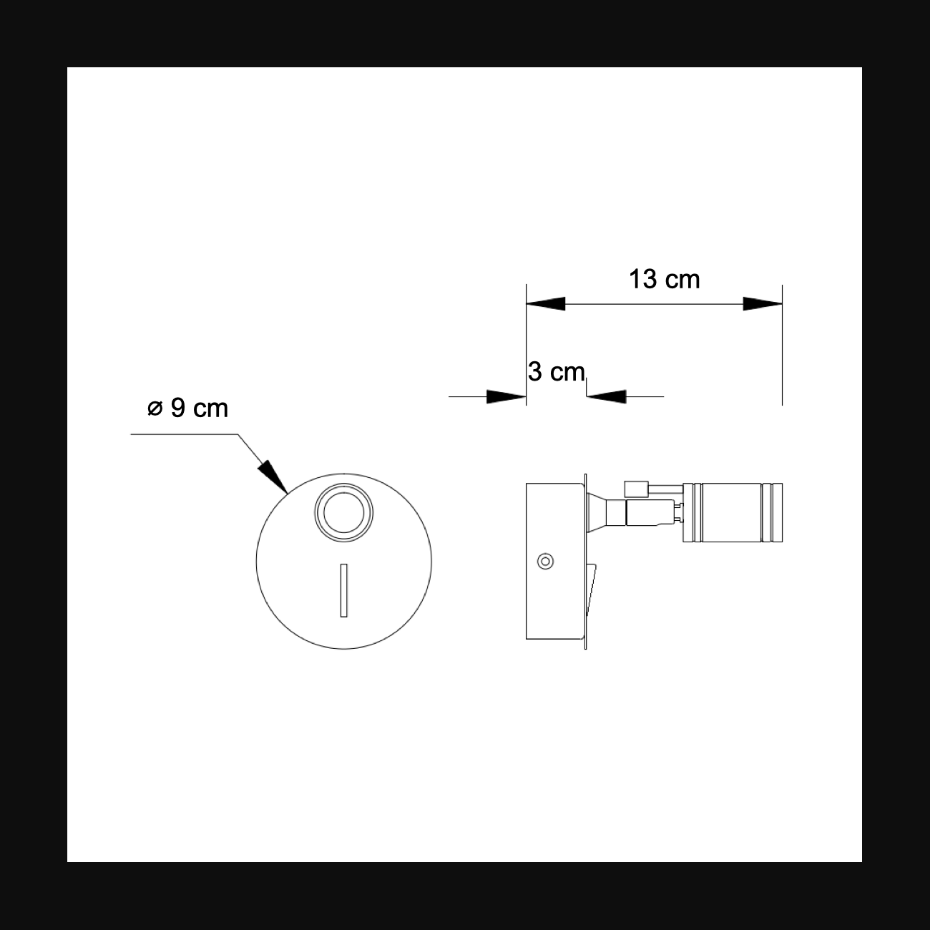 Petite applique murale ronde - MINOA