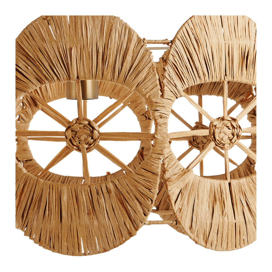 Suspension raphia naturel dia 60x30