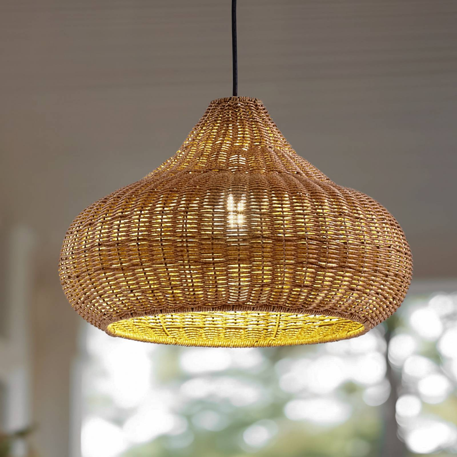 Luminaire extérieur en bois traditionnel