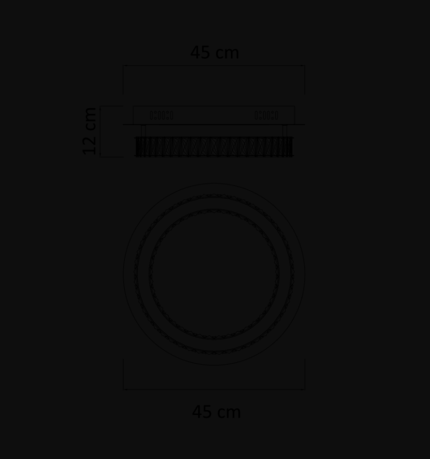 Plafonnier LED cercle miroir - DIEZ