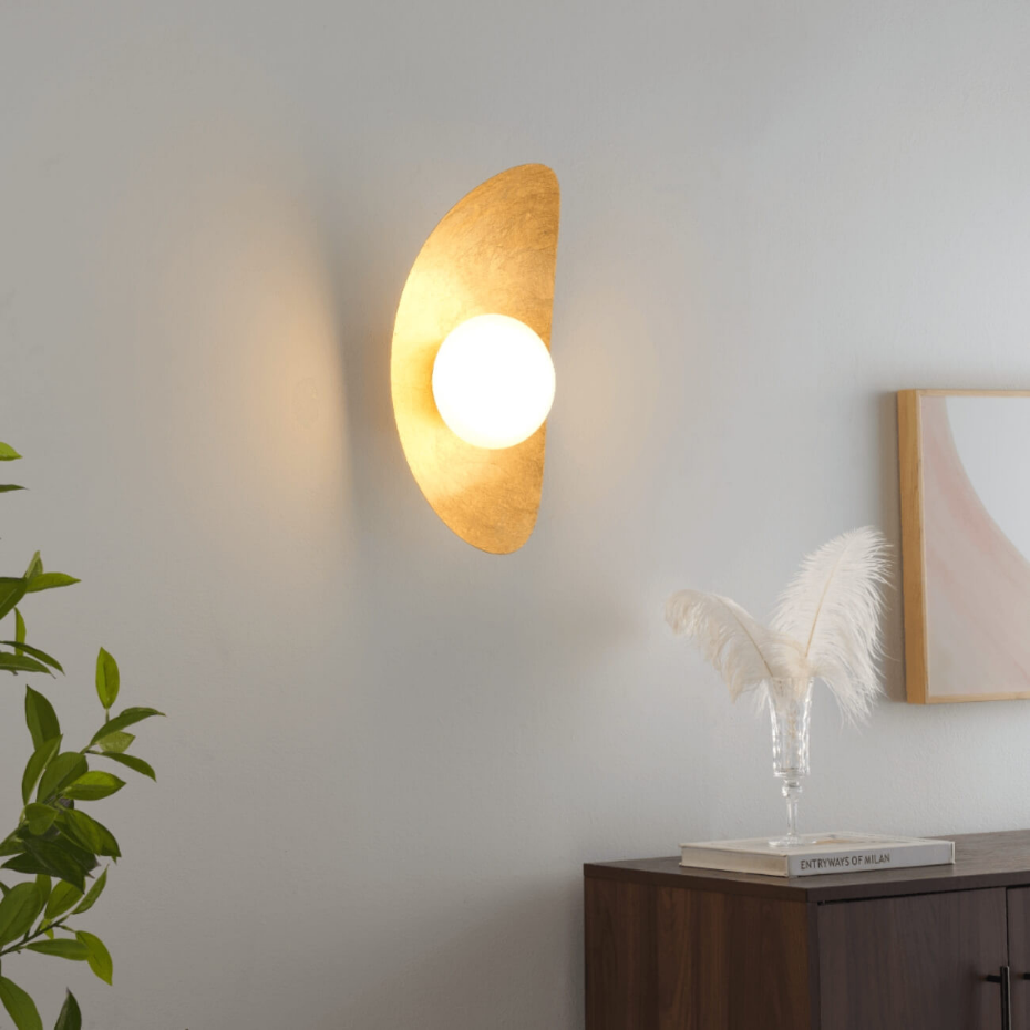 Applique à LED finition feuille d'or - ISOLA