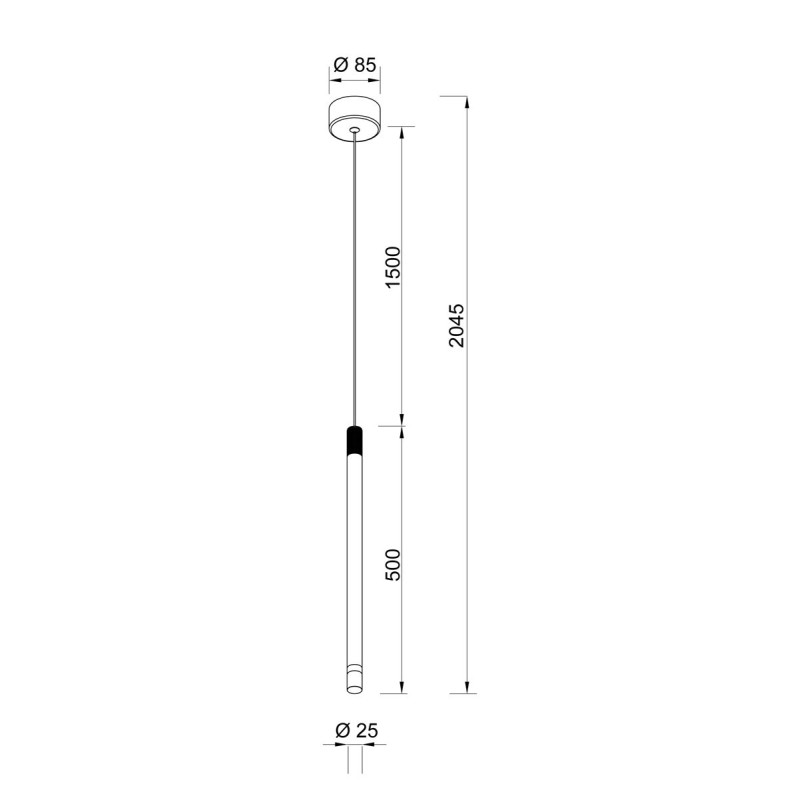 Suspension en aluminium classique, D.2.5 , MOANA