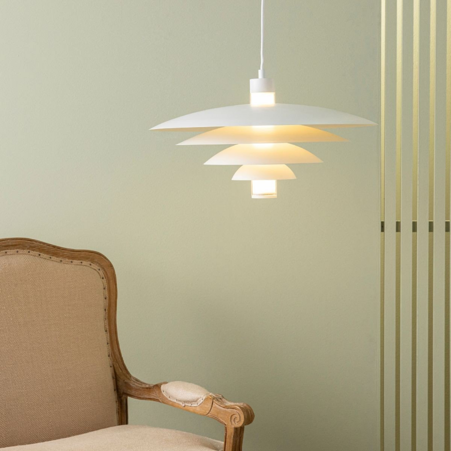 Lustre blanc D.50cm BOREAL