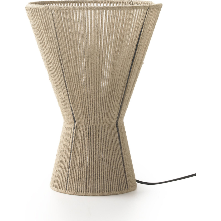 Lampe de table en jute forme carrée artisanale