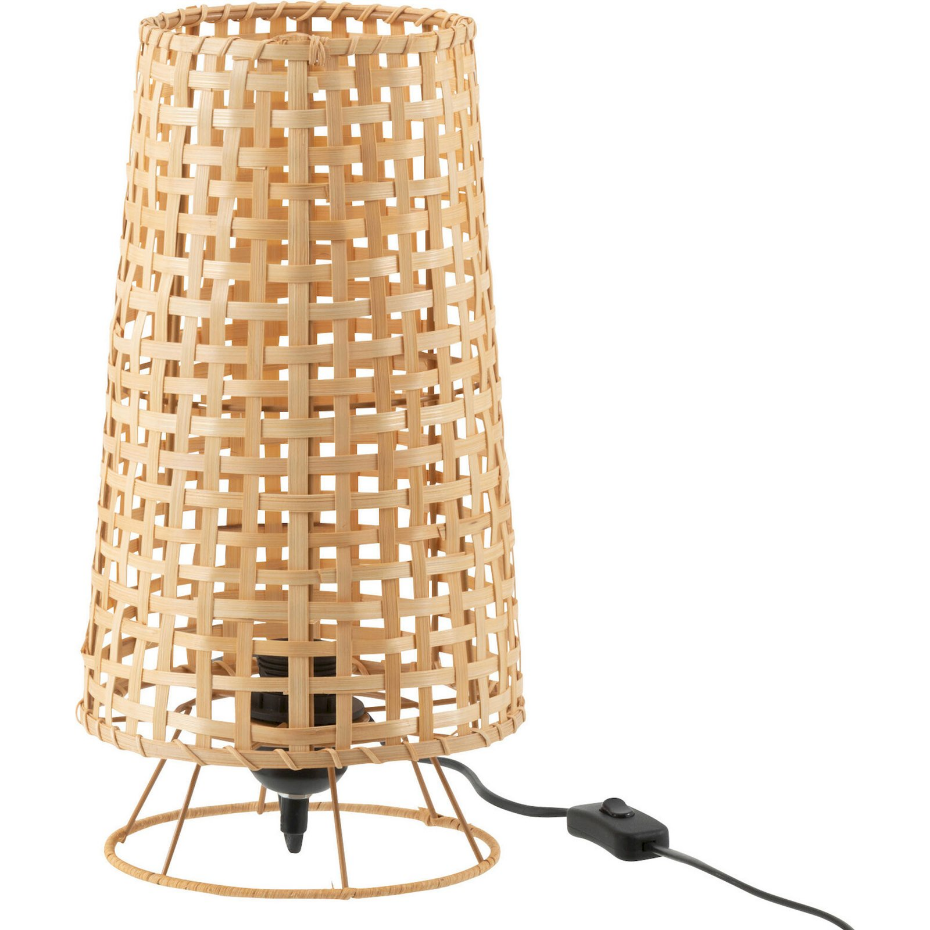 Lampe à poser en rotin rond