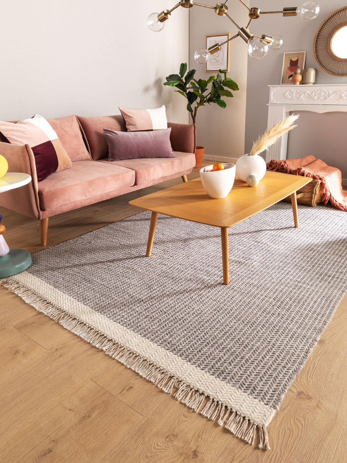 Tapis de laine tissé main KIM
