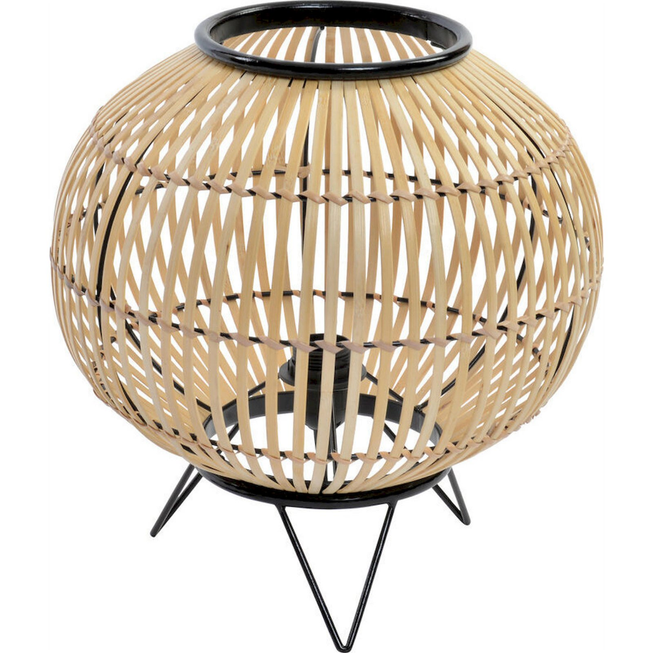 Lampe de table en bambou rond Tropical
