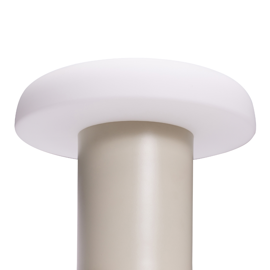 Lampe de table en verre et fer ATELIERS