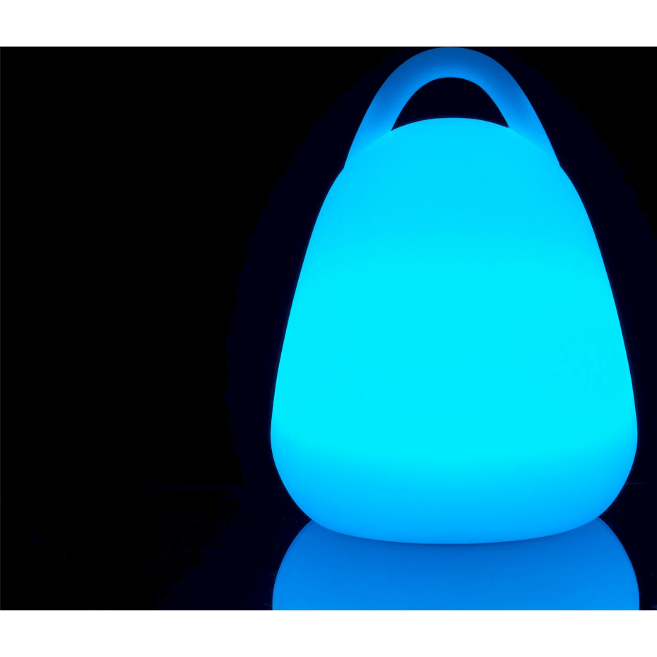 Lampe de table LED en plastique avec anse pour extérieur