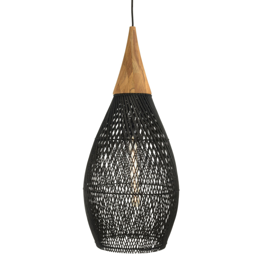 Suspension goutte en rotin 35cm FOLELLI