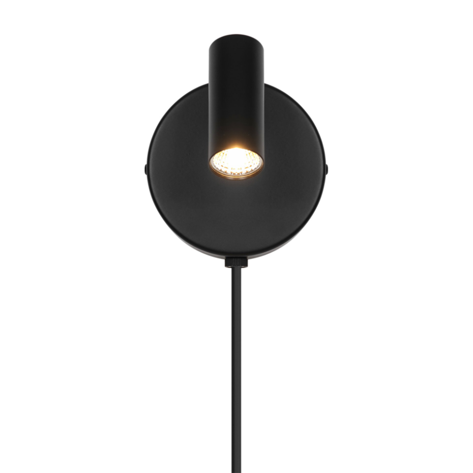 Applique murale Omari Round  Métal Noir ,  H. 12 - IP20 - LEDModule /  Nordlux Intérieur