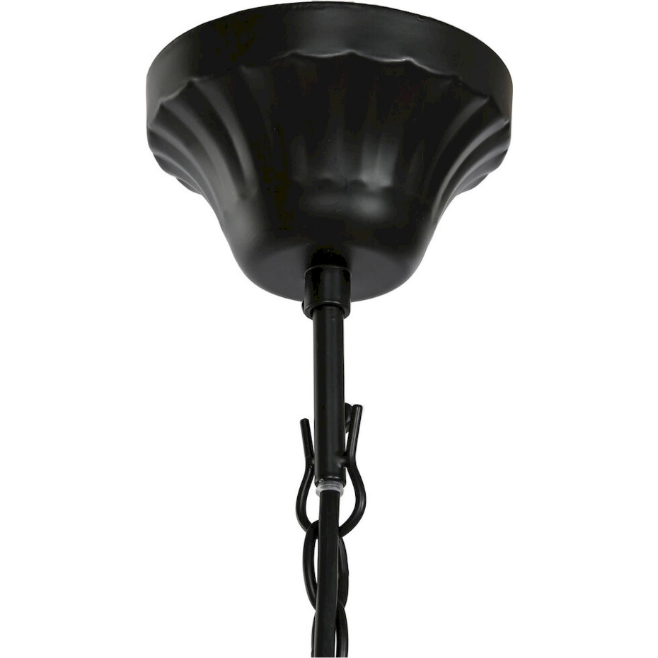 Lustre rond en métal style vintage