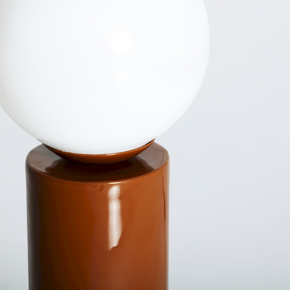 Lampe de table en fer et verre