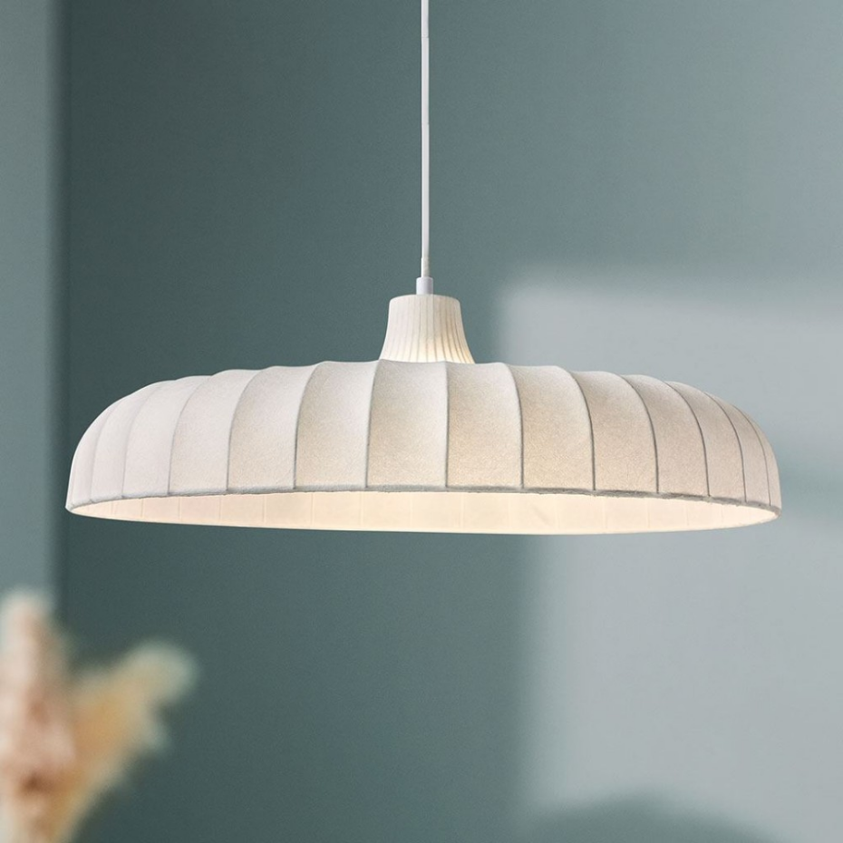 Suspension Tissu Blanche Diamètre 50