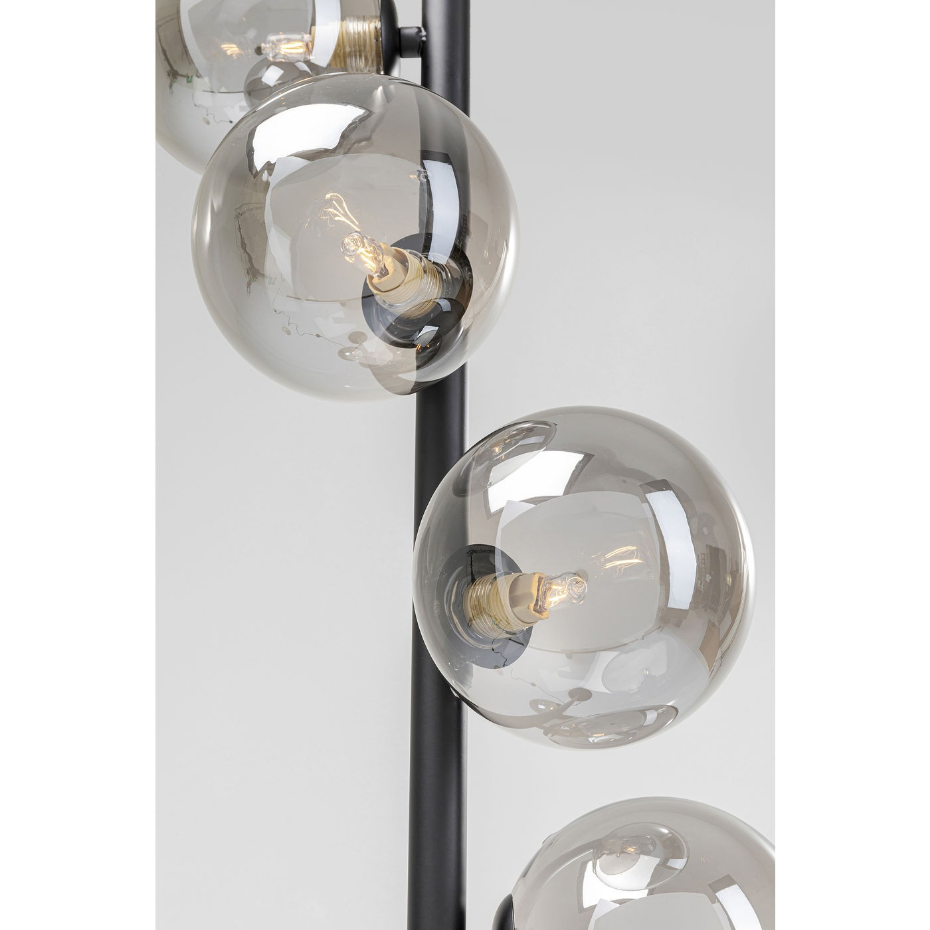 Lampadaire en verre et acier, SCALA BALLS