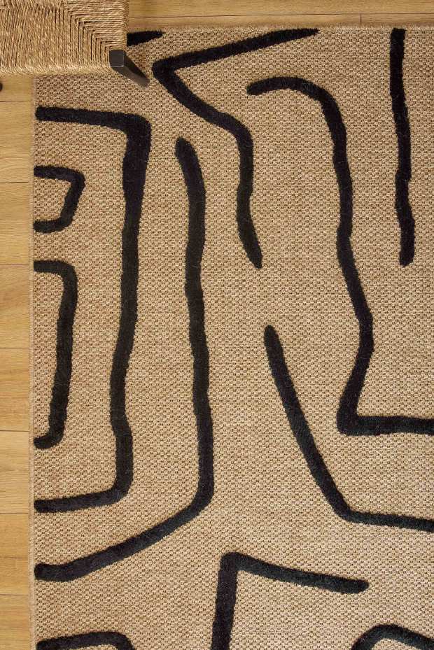 Tapis interieur jute à motif zèbre PALMA