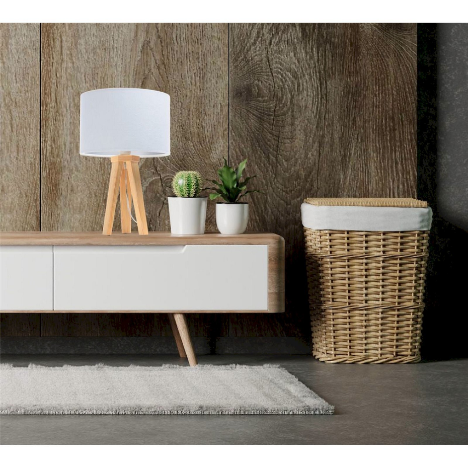 Lampe de chevet en bois Glamour