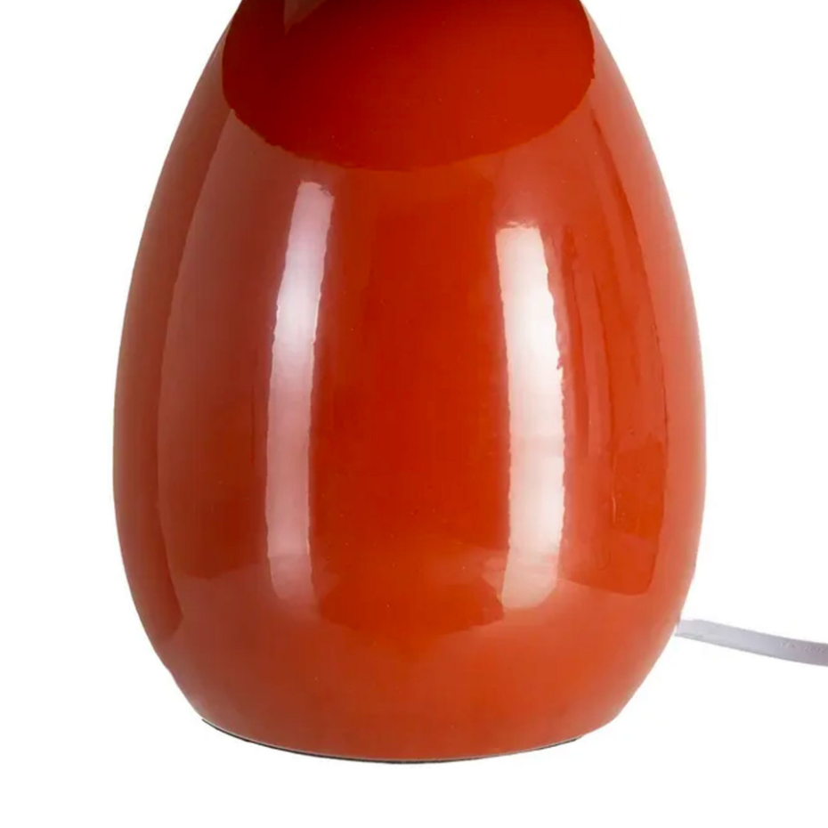 Lampe à poser champignon métal terracotta 24x24x25.5cm