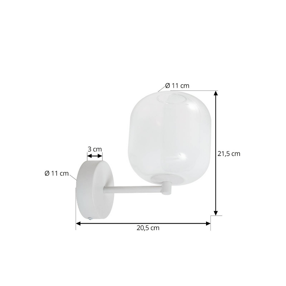 Applique en verre moderneLED, Avelina
