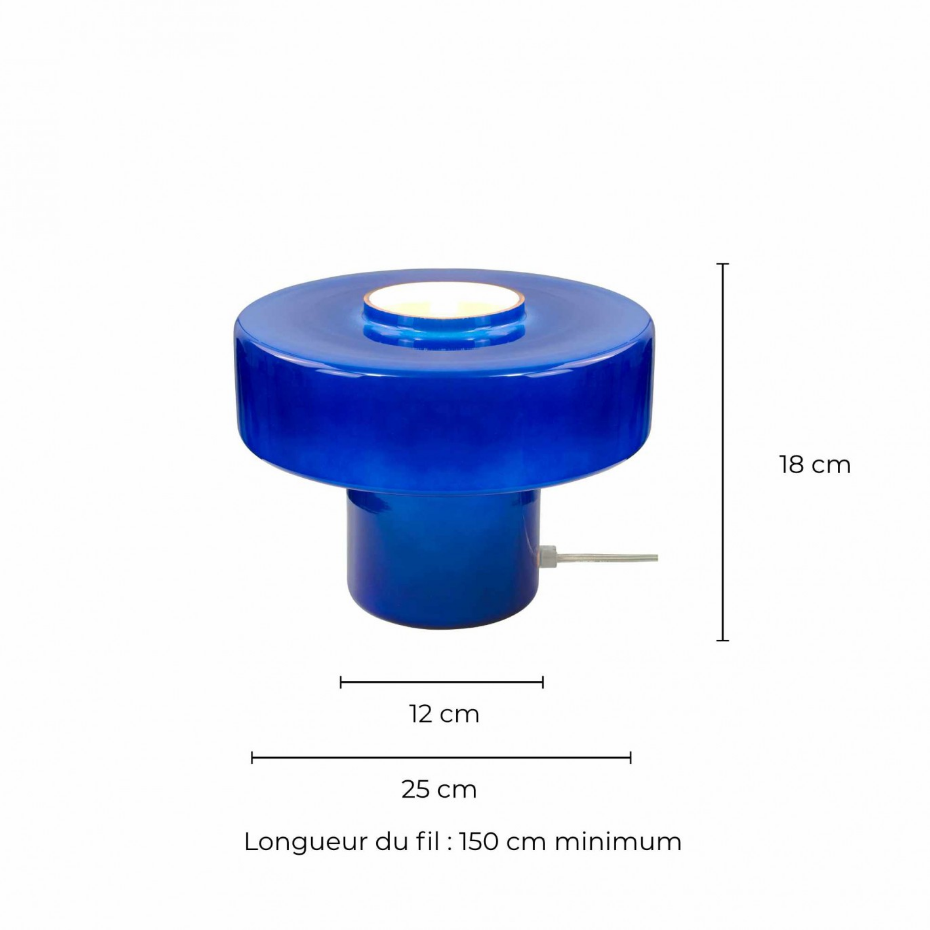 Lampe à poser en verre, FOZA