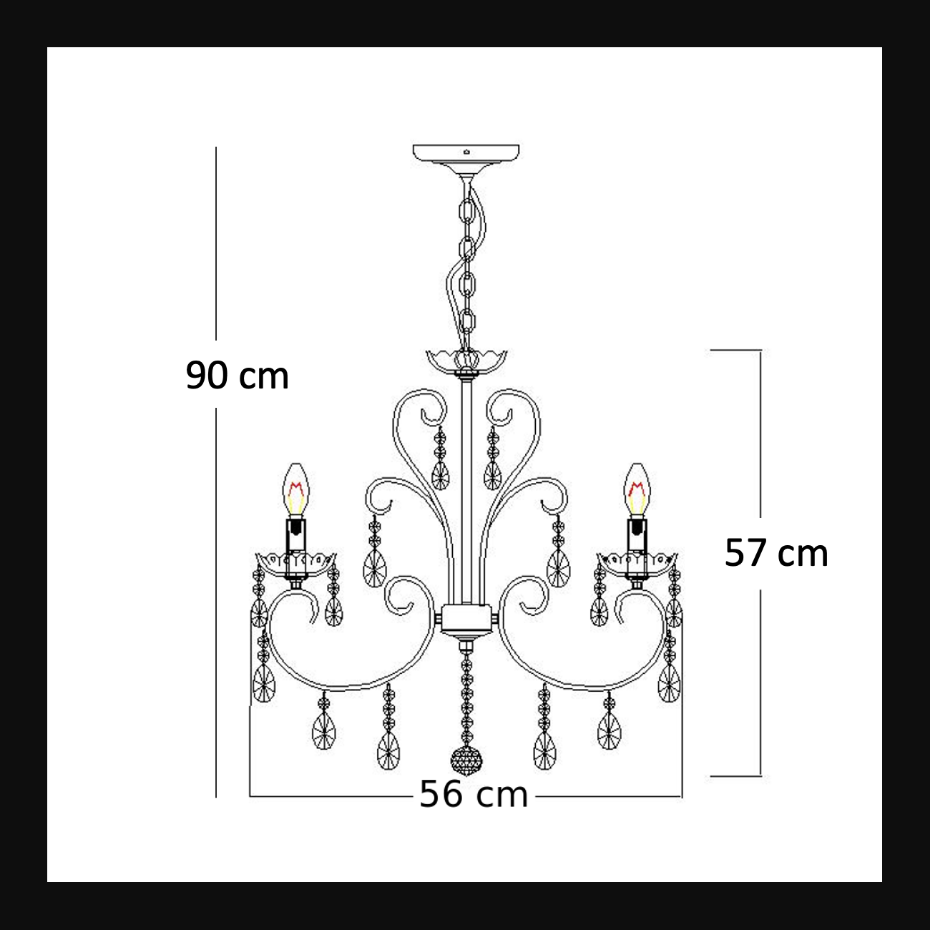 Lustre en métal - PAVIA
