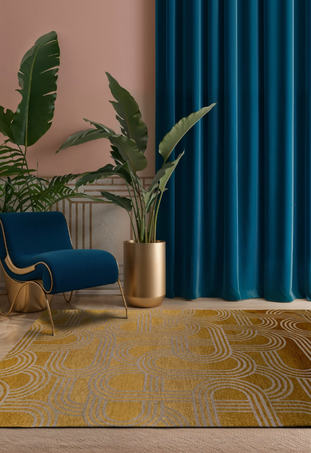 Tapis salon et chambre moderne tissé plat FEVER