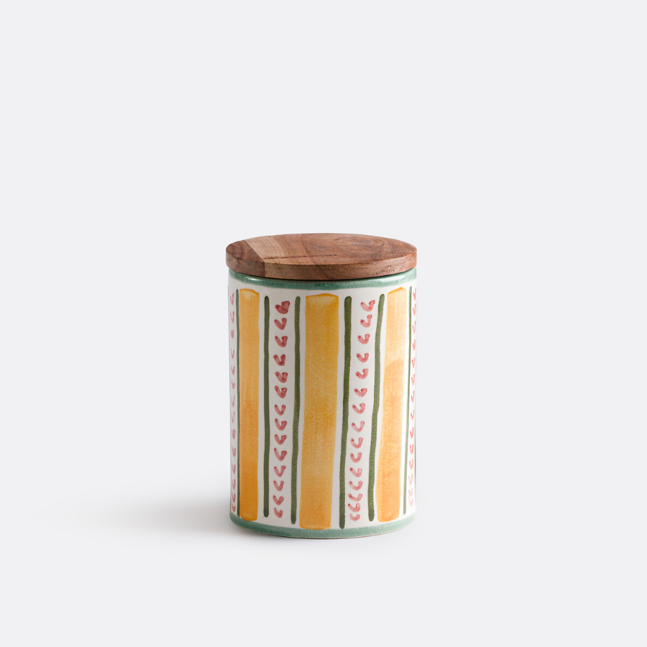 Pot de conservation en grès émaillé H14 cm, Baldia
